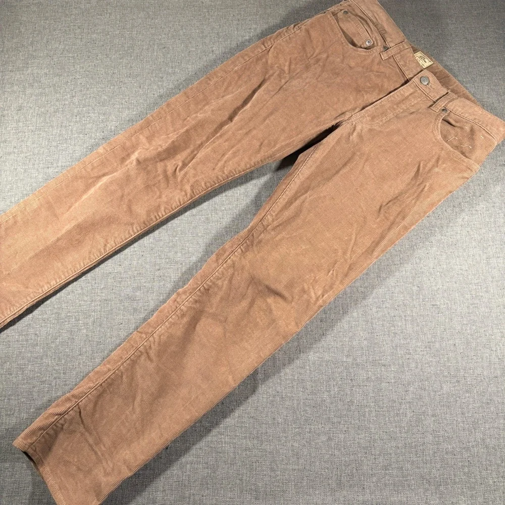 J.Crew 484 Corduroy Pants Mens 30x30 Tan Brown Slim Fit Five Pocket Trousers
